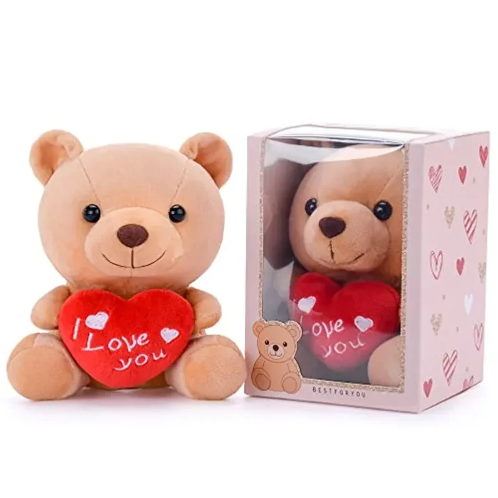 Gloveleya Orsacchiotto Peluche Orso Tenendo Il Cuore Ti Amo Peluches L’amante Regali 7″ Vendita online - immagine 3