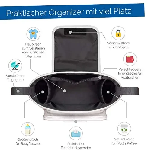 GLÜCKSWOLKE Borsa per Passeggino – Motivo Pinguino I Organizer Pia Pinguin - immagine 2