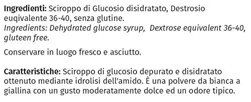 GLUCOSIO DISIDRATATO PER GELATI E DOLCI 1 KG - immagine 2