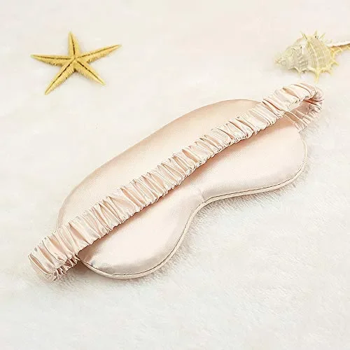 Gobesty – Mascherina per occhi in seta naturale, dormire, con fascia… - immagine 3