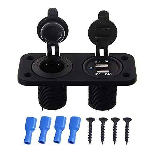 Gobesty Accendino per Auto Doppia USB, Adattatore accendisigari con 2…