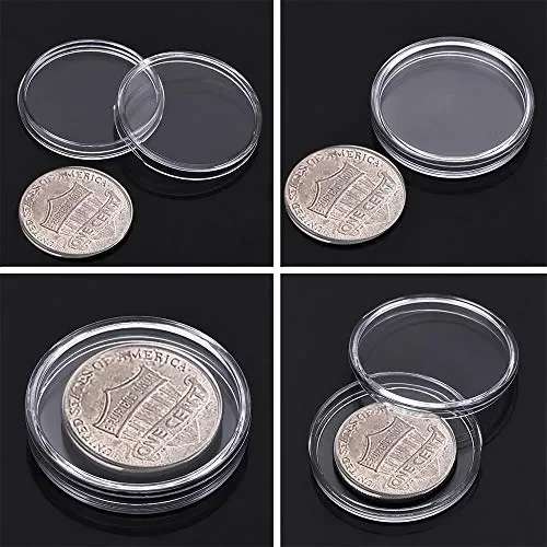 Gobesty Moneta Capsule, 100 pezzi Capsule per monete Contenitore monete… - immagine 3