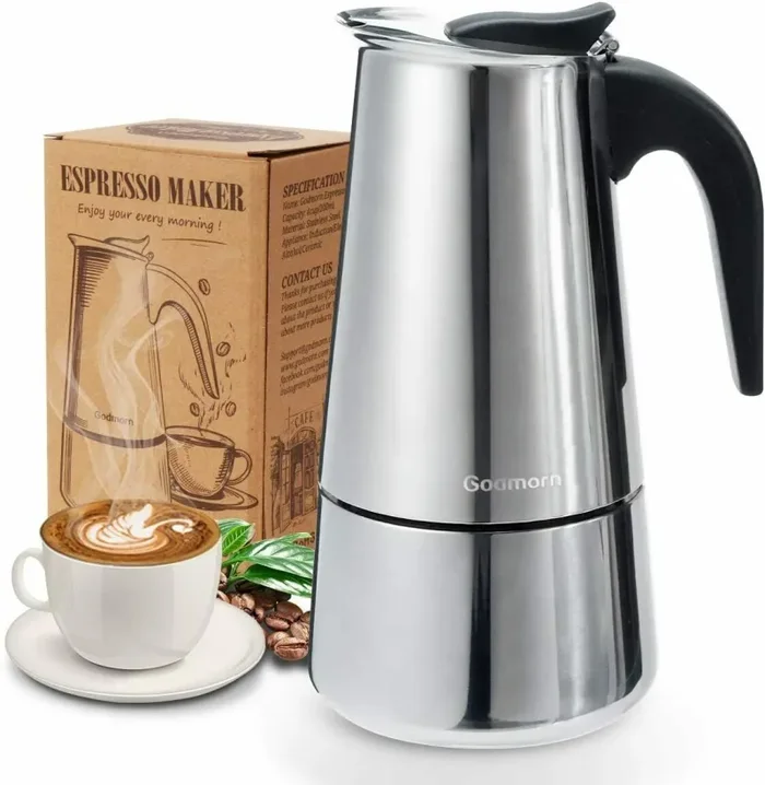 Godmorn Caffettiera Moka, Espresso in Acciaio INOX per Induzione… Vendita online