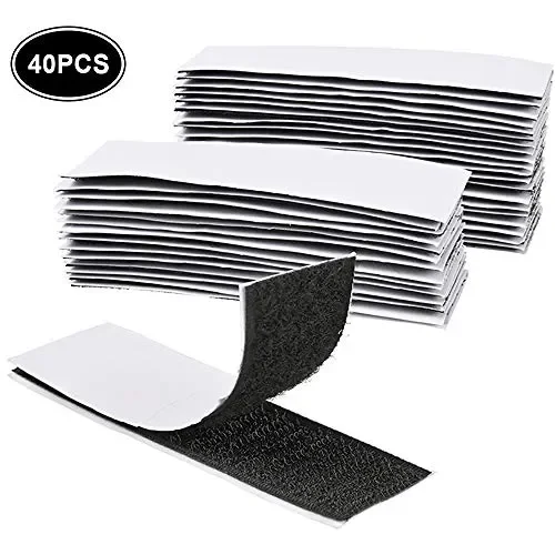 GOLDGE 40 Pezzi Fasce Gancio e Anello Adesivi Biadesivi, 20 Paia Autoadesivo…