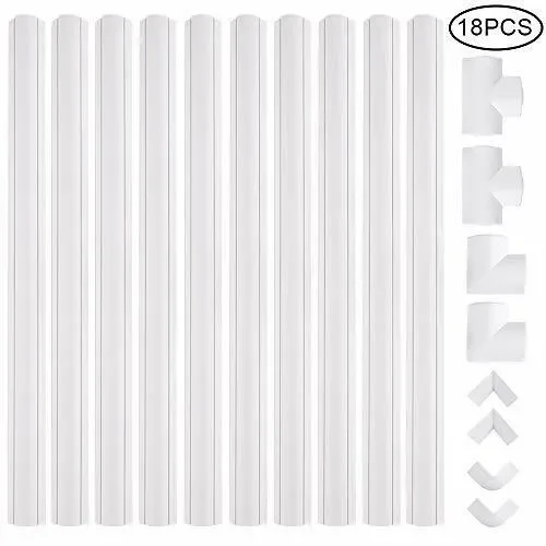 GOLDGE Canaline Elettriche, Nascondi Cavi, 18 Pezzi Mini Canalina Passacavi…