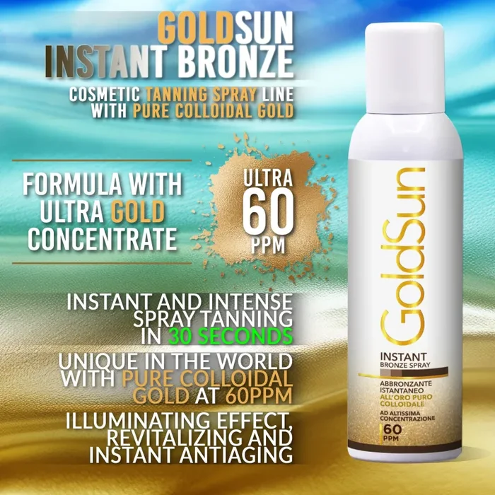 GOLDSUN INSTANT BRONZE – L’ABBRONZATURA ISTANTANEA ALL’ORO ATTIVO SPRAY 150ml Moda - immagine 3