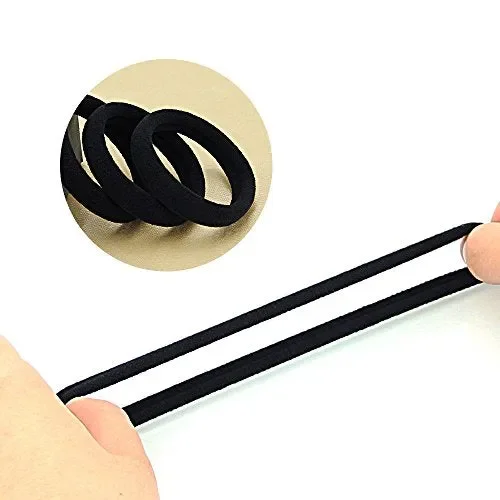 Golrisen 20 Pz Elastici per Capelli, Grande Nero Elasticizzato Elastico,… - immagine 3