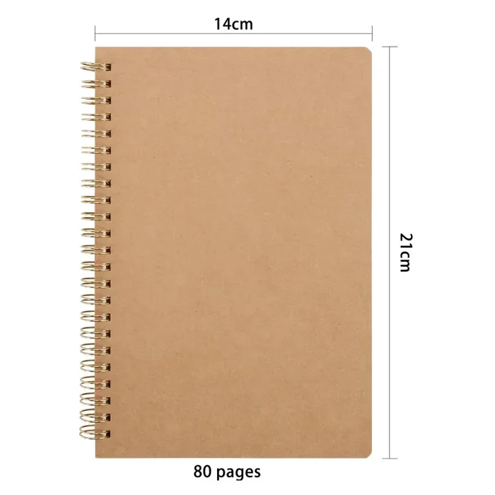 GoMaihe 4 Pcs Quaderni Spirale A5, Quaderno ad Anelli Pagine Bianche, 4 pezzi - immagine 2