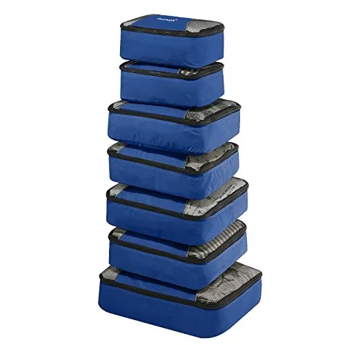 Gonex Set di 9 pezzi Cubi Organizzatori Valigie Blu Scuro X9 Packs - immagine 2