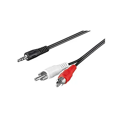 Goobay 50018 Adattatore Cavo Audio AUX, Jack da 3.5mm a Connettore RCA…