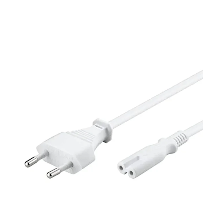 Goobay 51326 Cavo Alimentazione Euro Radio, Bianco, 1.5m Lunghezza del Cavo