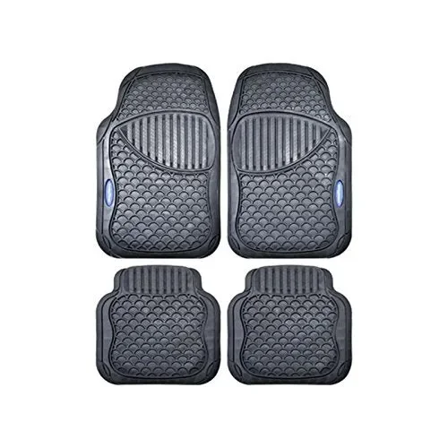 Goodyear GOD9020 1 Set di tappeti in Gomma 4 Pezzi ritagliabili Nero, Nero