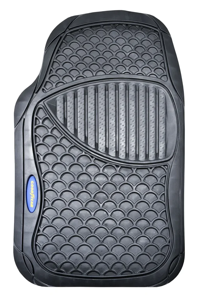 Goodyear GOD9020 1 Set di tappeti in Gomma 4 Pezzi ritagliabili Nero, Nero - immagine 3