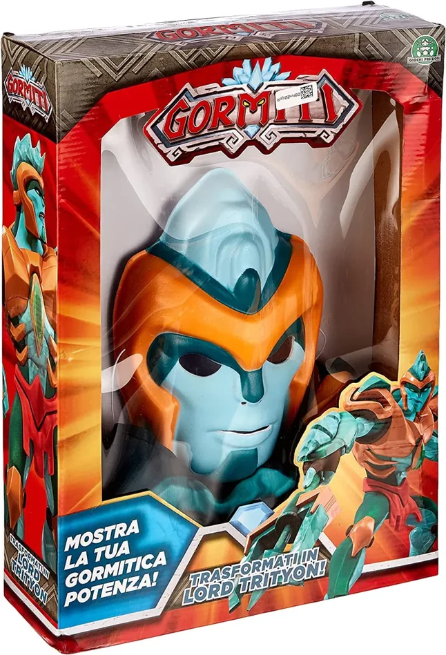 GORMITI Role Play Trytion Costume con Tuta, Maschera e Mantello, Multicolore, 115-130 cm, GRM30410