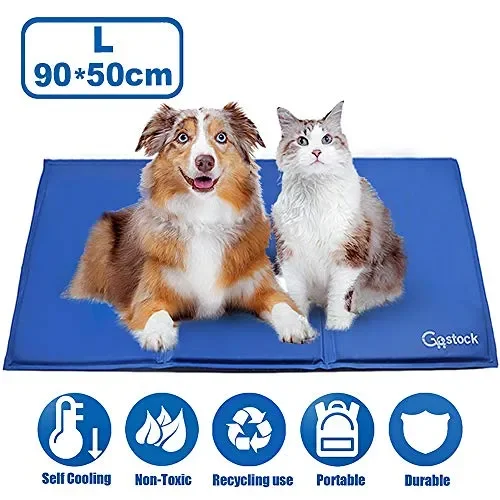 GoStock Tappetino refrigerante cane e gatto, gel L: 90*50 cm (35.4×19.7 ins) Vendita calda