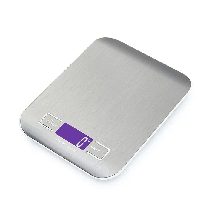 GPISEN Bilancia da Cucina Smart Digitale con Funzione Tare,5kg/11 lbs Argento