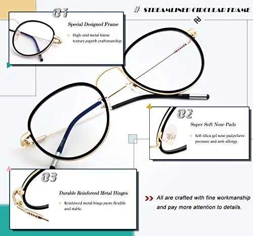 GQUEEN Occhiali da Computer Blocca Luce Blu Anti-Riflesso per Nero Lucido Vendita calda - immagine 3