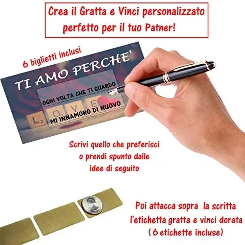 Gratta E Vinci Personalizzato Degli Innamorati Horus Creations Ti Amo Perché - immagine 3