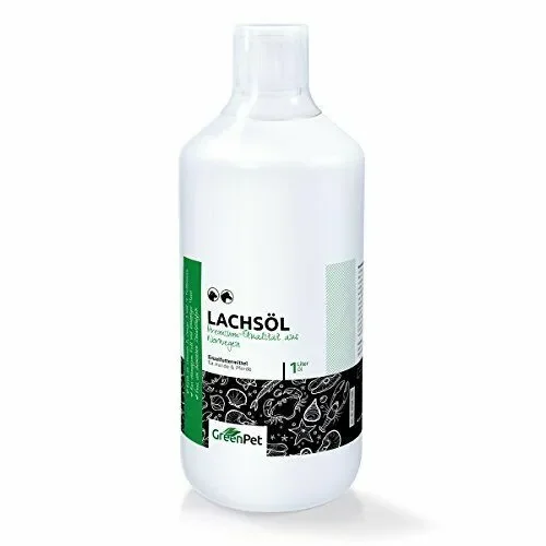 GreenPet Olio di Pesce 1L, Omega-3 Naturale Salmone per Cani e Gatti…