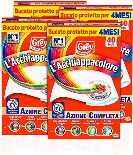 Grey L’ Acchiappacolore, Fogli cattura colore con fibre 160 fogli