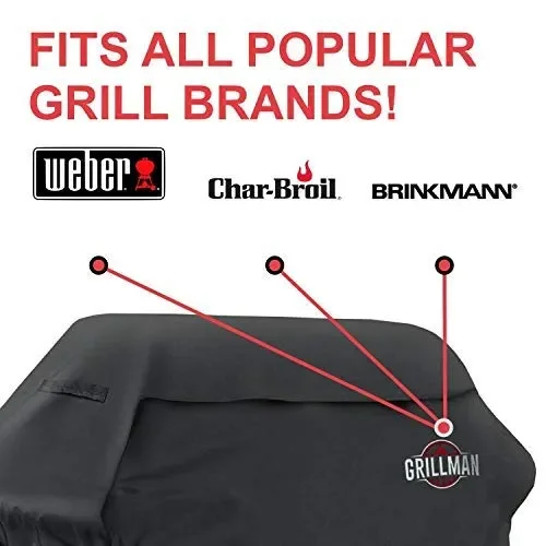 Grillman ZEM Copertura per Barbecue Weber, Brinkmann, Char 58 inch / 147 cm - immagine 3