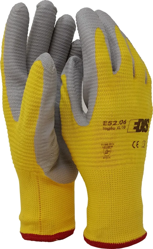 Guanto in poliestere spalmato in nitrile NBR EDIS – E52.06 GR/GIALLO