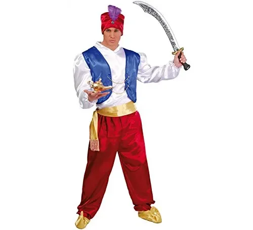 Guirca- Costume Aladino Genio della Lampada, Multicolore, Taglia única, 80501