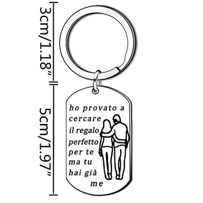 GUOYU Regalo di San Valentino Portachiavi Coppia Marito Moglie Fidanzato Fidanzata Regalo di Compleanno - immagine 2