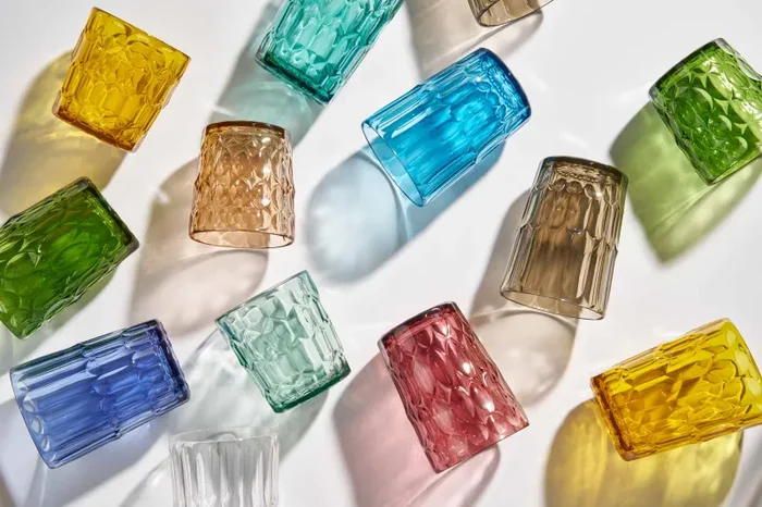 GUZZINI Bicchiere Alto Decoro 1 Vanity Bio-Based D 8,6 Cm H 11,8 Cm Verde Ninfea - immagine 3