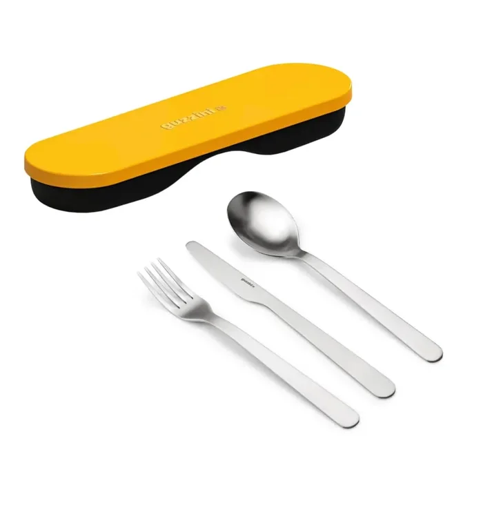 GUZZINI Posate da Viaggio con Custodia Store & Go Giallo Mango - immagine 2