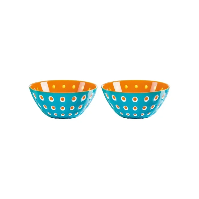 GUZZINI Set 2 Ciotoline Le Murrine in San D 12,5 Cm Azzurro, Arancio