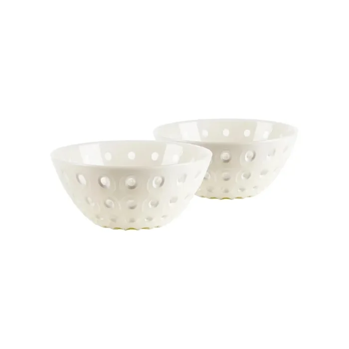 GUZZINI Set 2 Ciotoline Le Murrine in San D 12,5 Cm Perla, Bianco, Perla