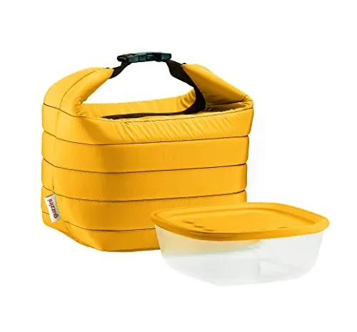 Guzzini Set Borsa Termica con Contenitore Salvafreschezza On The Go, Ocra