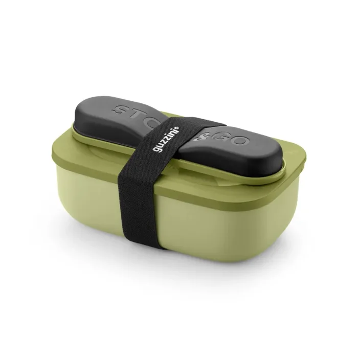GUZZINI Set Lunch Box con Posate da Viaggio Store & Go Verde Avocado