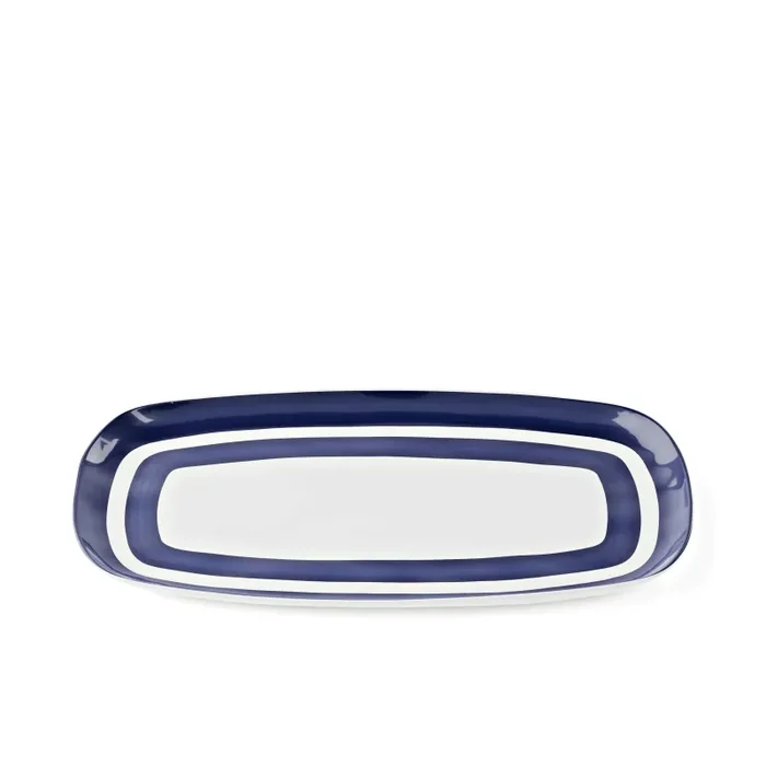 GUZZINI Vassoio L Riviera Melamina 43 x 23,5 Cm Bianco Blu