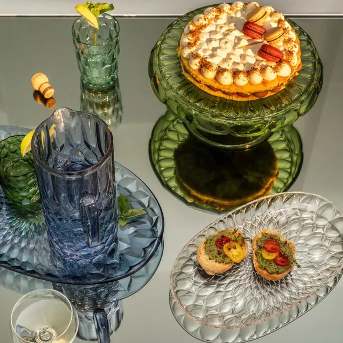 GUZZINI Vassoio Ovale Piccolo Vanity Bio-Based 32 x 19,5 Cm Trasparente - immagine 3