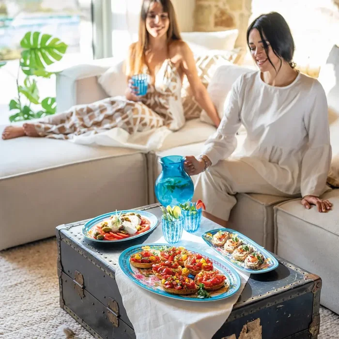 GUZZINI Vassoio Rettangolare Piccolo Flower & Lemon 39,5 x 16,5 x 2,5 Melamina Table Decor - immagine 3