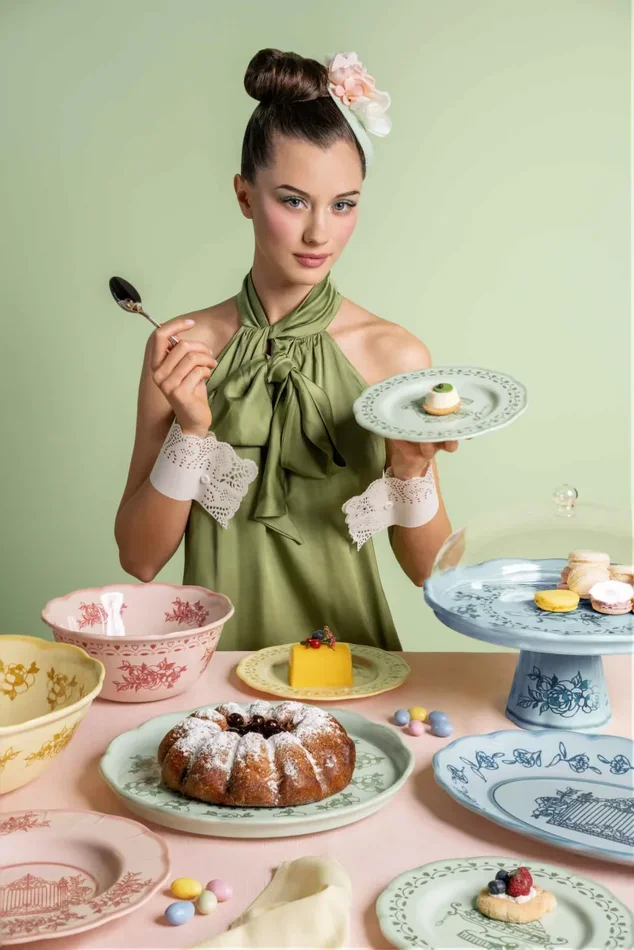 GUZZINI Vassoio Tondo Grande Melamina Josephine D 37 Cm Table Decor Giallo Polvere - immagine 2