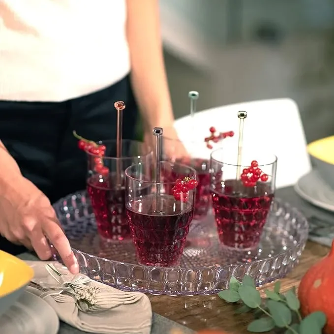 GUZZINI Vassoio Tondo Tiffany D 35,6 Cm H 4 Cm Trasparente - immagine 2