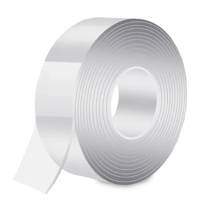 Gvolatee 5M Nastro Biadesivo Extra Forte Trasparente, Adesivo Rimovibile Lavabile Antiscivolo, Nano Tape Riutilizzabile Non Lascia Tracce per Moquette, Foto Muro Senza Foratura, Auto