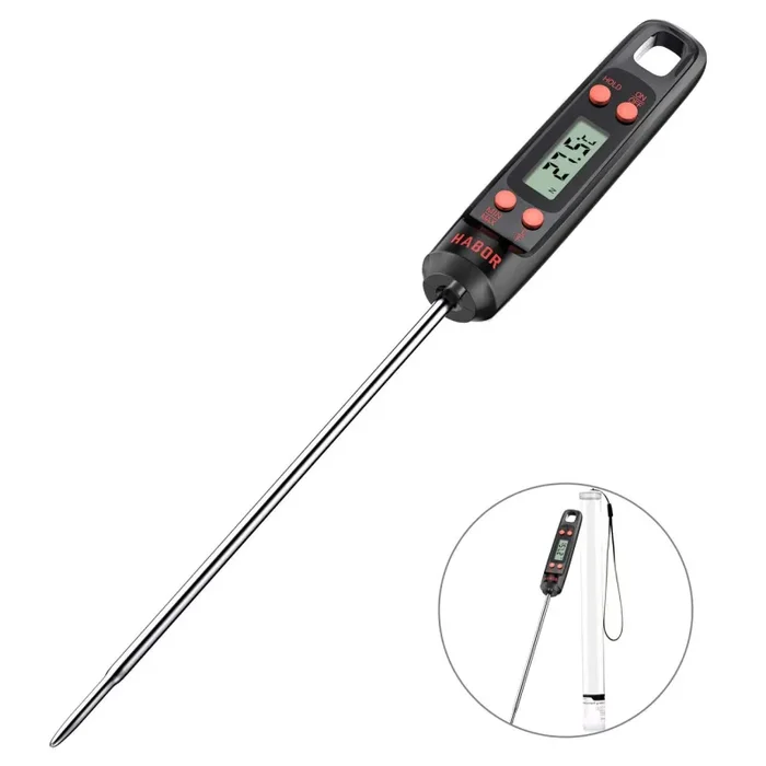 Habor Termometro Cucina, Digitale da Cucina con 5S Lettura Black
