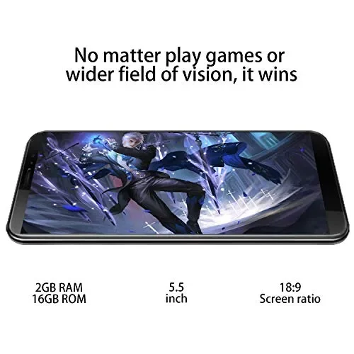 Hafury A7(2019) Android 9.0 Smartphone da 5.5” Display (18:9), Triplo Blu - immagine 2