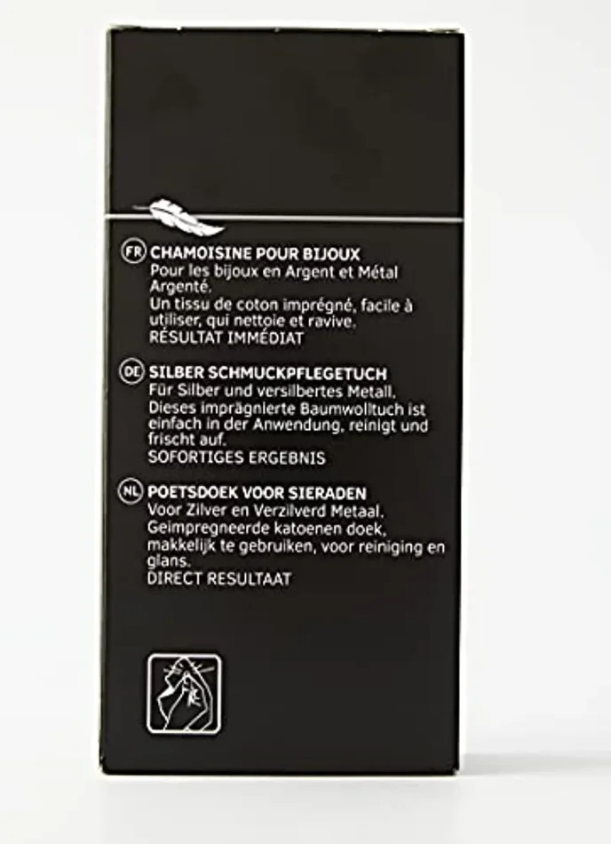 Hagerty Silver Cloth Panno detergente per gioielli 36x30cm I Panno in cotone impregnato I Panno efficace per argento con antiossidante per la pulizia di gioielli d’argento, placcati argento - immagine 2