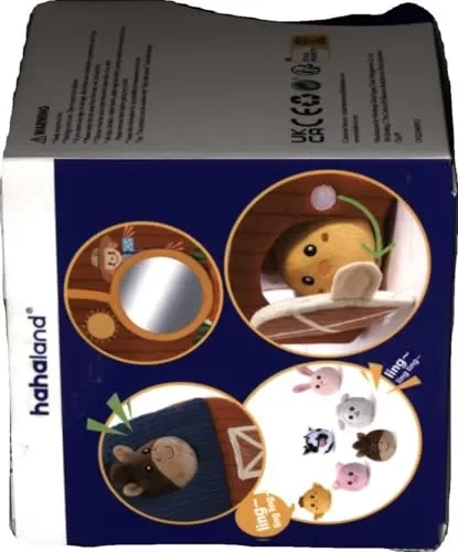 hahaland Animali di Peluche per Neonato 6-12 mesi, 6 mini Animali da Fattoria con Suoni, Palla Neonato con Sonaglio, Montessori 6 mesi, Regalo Bambino - immagine 3