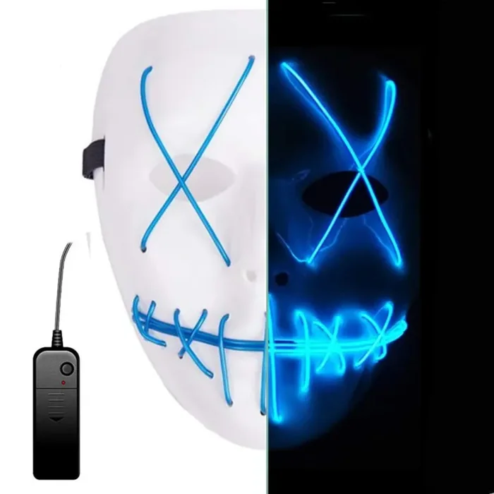 Halloween LED Maschere, Maschera Lllumina Costume Terribile con 3 Blu