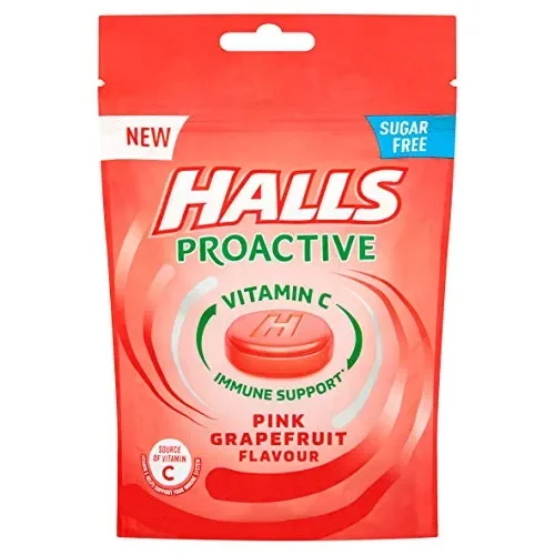 Halls Proactive Pompelmo Zucchero Senza Vitamina C Dolci Sacchetto 65g Sconti