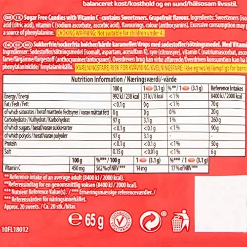 Halls Proactive Pompelmo Zucchero Senza Vitamina C Dolci Sacchetto 65g Sconti - immagine 3