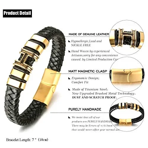 Halukakah Bambini ● Onore Junior ● Bracciale Ragazzo Maschio Vera Pelle… - immagine 2