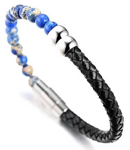 Halukakah ● Saluto Il Terra ● Bracciale Mare(pietra Imperiale Blu)