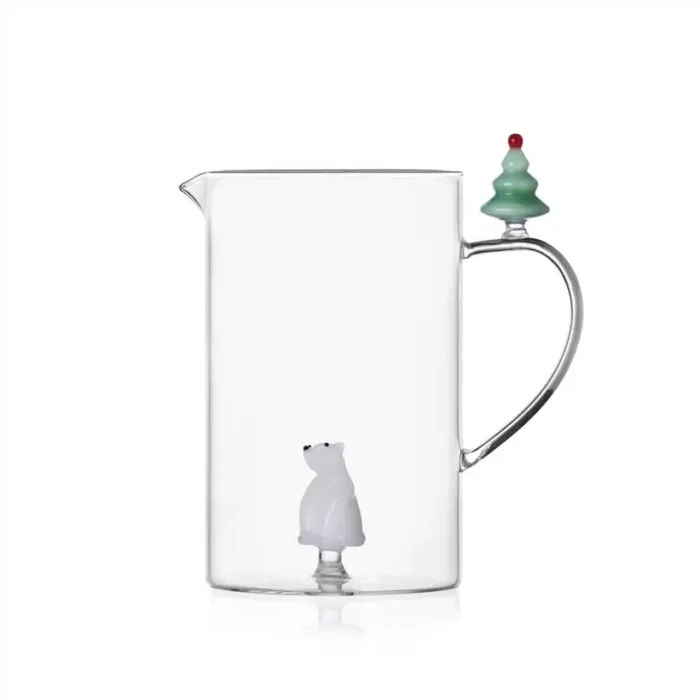 Ichendorf Milano Brocca con Albero e Orso in Vetro Borosilicato